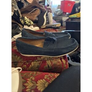Alfani Men's Suede Leather Slip-On Loafer Shoes, Blue, Size 13